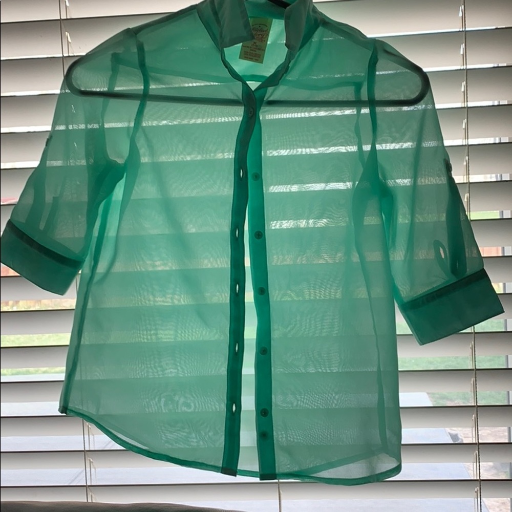 faded glory mint green blouse